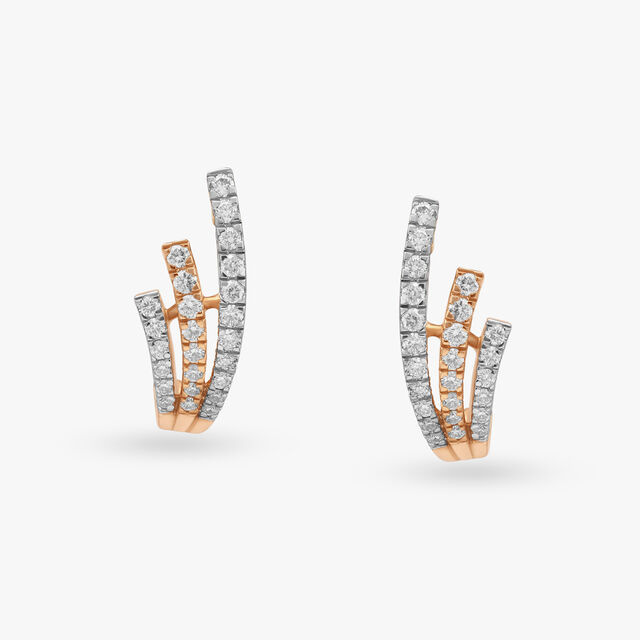 Subtle Shimmer Diamond Stud Earrings 