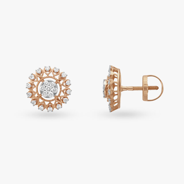 Sophisticated Charm Diamond Stud Earrings 2