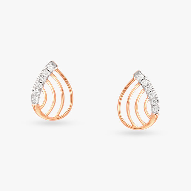 Graceful Chic Diamond Stud Earrings 
