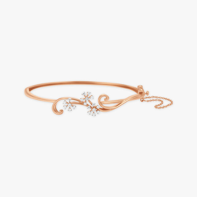 Flowers & Tendrils Diamond Bangle 