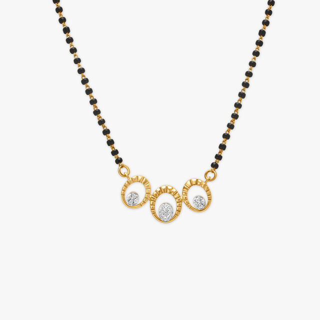Radial Shimmer Diamond Mangalsutra 2