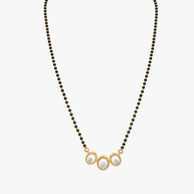 Radial Shimmer Diamond Mangalsutra 3
