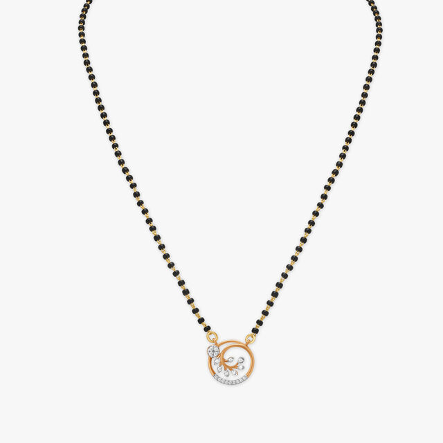 Classy Spiral Diamond Mangalsutra 3