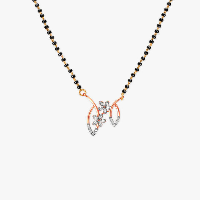 Leafy Sparkle Diamond Mangalsutra