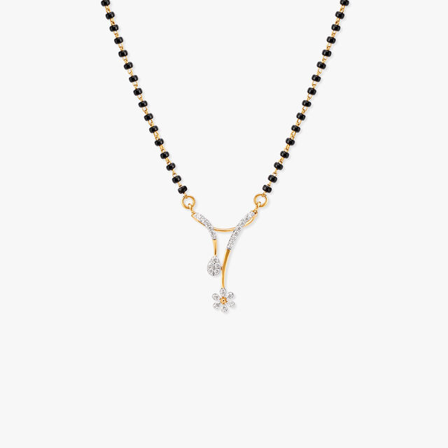 Radiant Floral Diamond Mangalsutra