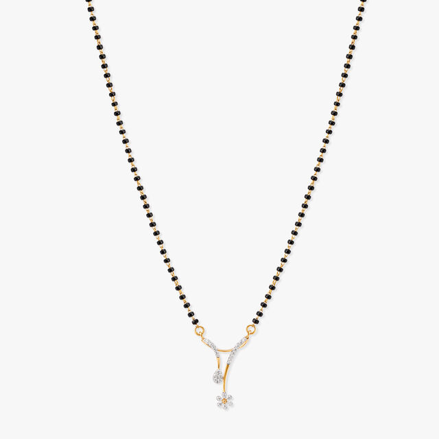 Radiant Floral Diamond Mangalsutra
