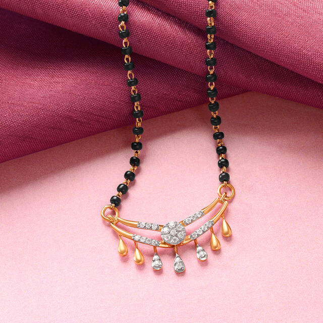 Evergreen Leafy Diamond Mangalsutra 