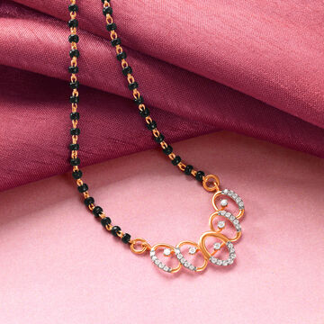Lovely Radial Diamond Mangalsutra