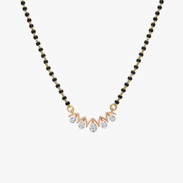 Charming Leaves Diamond Mangalsutra 2