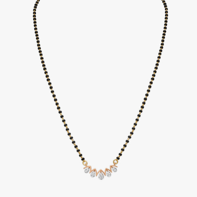 Charming Leaves Diamond Mangalsutra 3