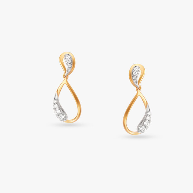 Sleek Diamond Drop Earrings 