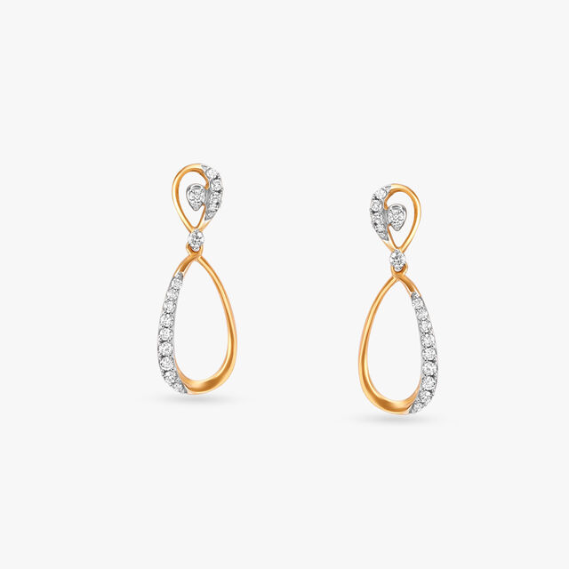 Refined Glamour Diamond Drop Earrings 