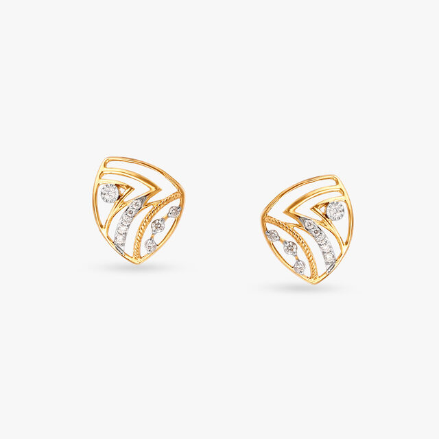 Radiant Chic Diamond Stud Earrings 