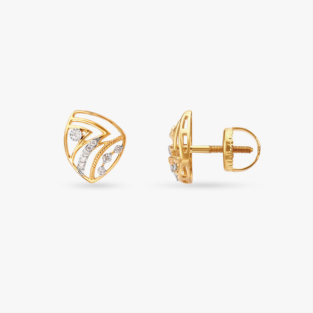 Radiant Chic Diamond Stud Earrings 2