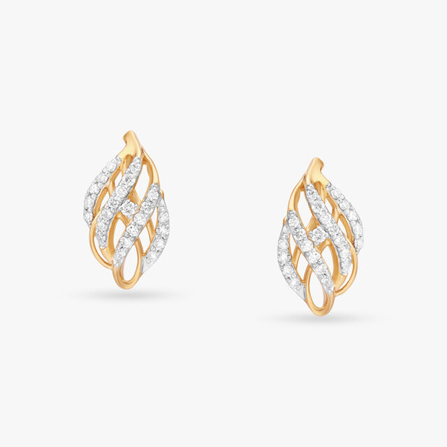 Artistic Diamond Stud Earrings 