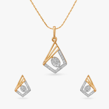 Twilight Trail Diamond Pendant and Earrings Set