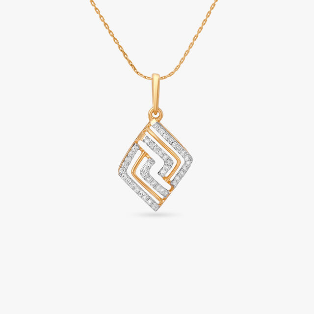 Deco Dreamlines Diamond Pendant and Earrings Set 2