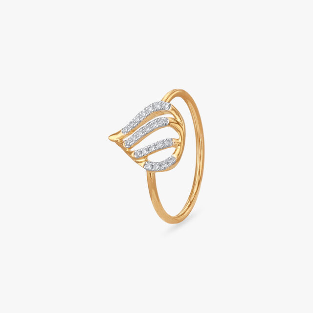 Twisted Flame Diamond Ring