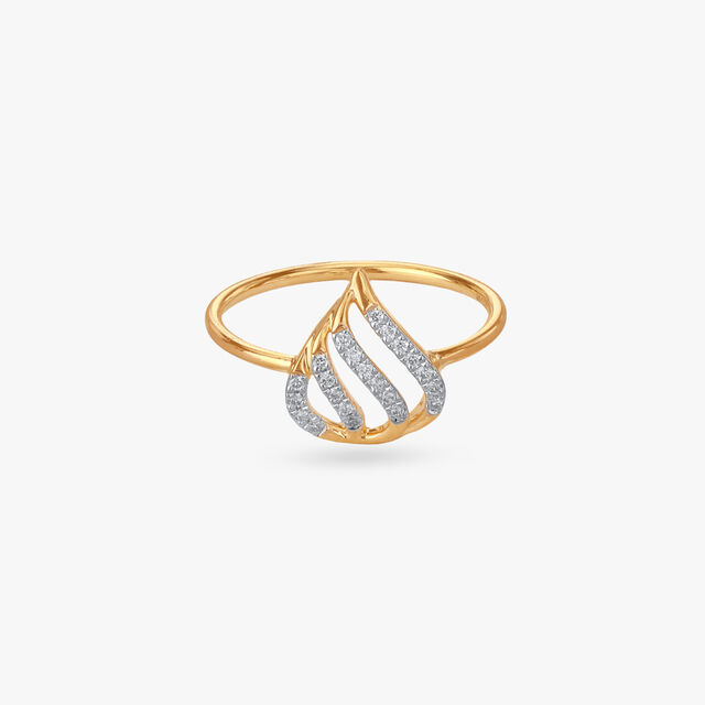 Twisted Flame Diamond Ring