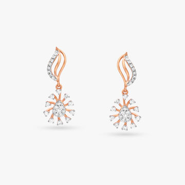 Botanical Diamond Drop Earrings