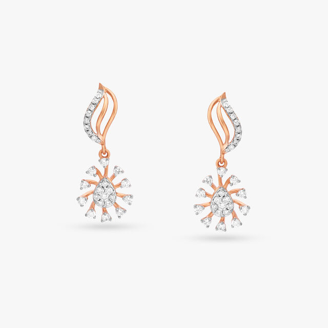 Botanical Diamond Drop Earrings 