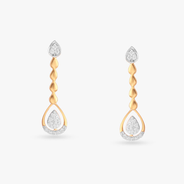 Teardrop Elegance Diamond Drop Earrings 