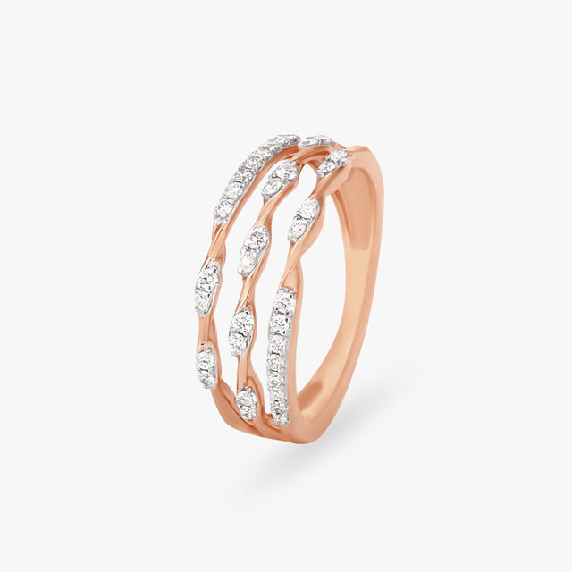 Captivating Woven Diamond Finger Ring