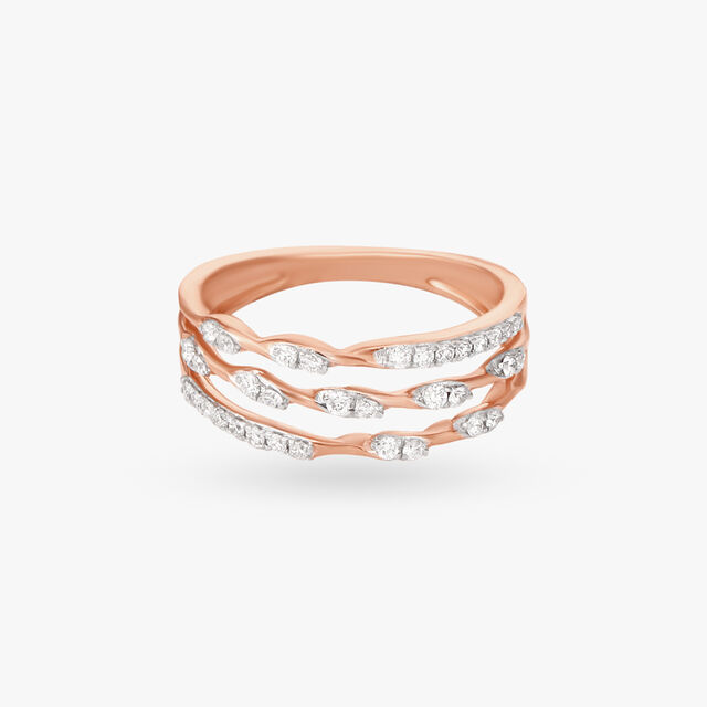 Captivating Woven Diamond Finger Ring