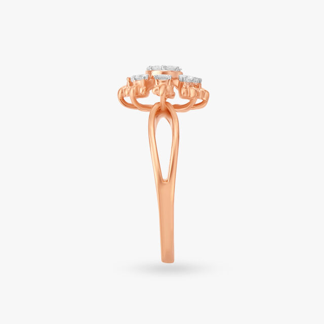 Enchanting Petal Diamond Finger Ring