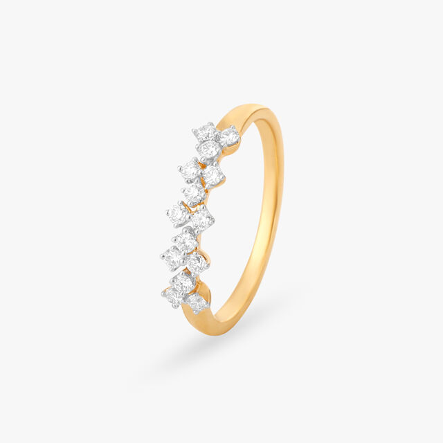Floral Coronet Diamond Finger Ring