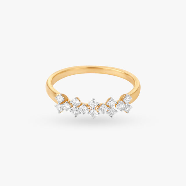 Floral Coronet Diamond Finger Ring