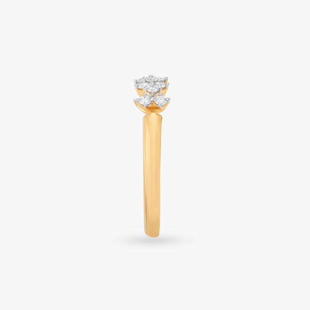 Floral Coronet Diamond Finger Ring