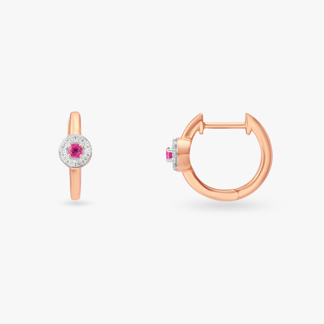 Chic Radiance Diamond Hoop Earrings