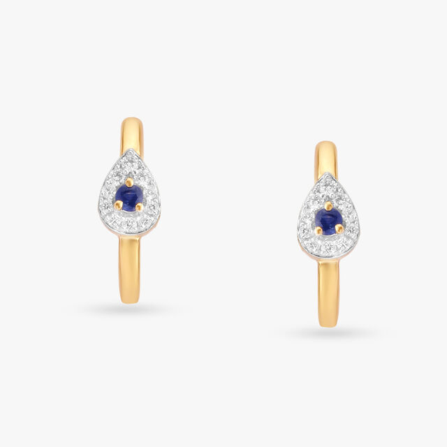 Mystic Allure Diamond Hoop Earrings
