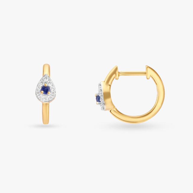 Mystic Allure Diamond Hoop Earrings
