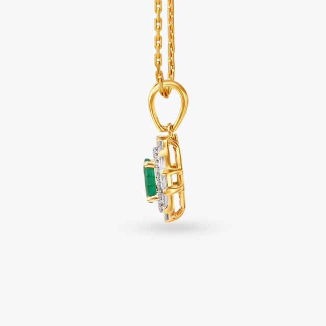 Geometric Allure Diamond Pendant 2
