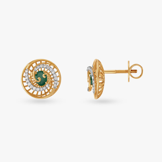Whirlwind Diamond Stud Earrings 2