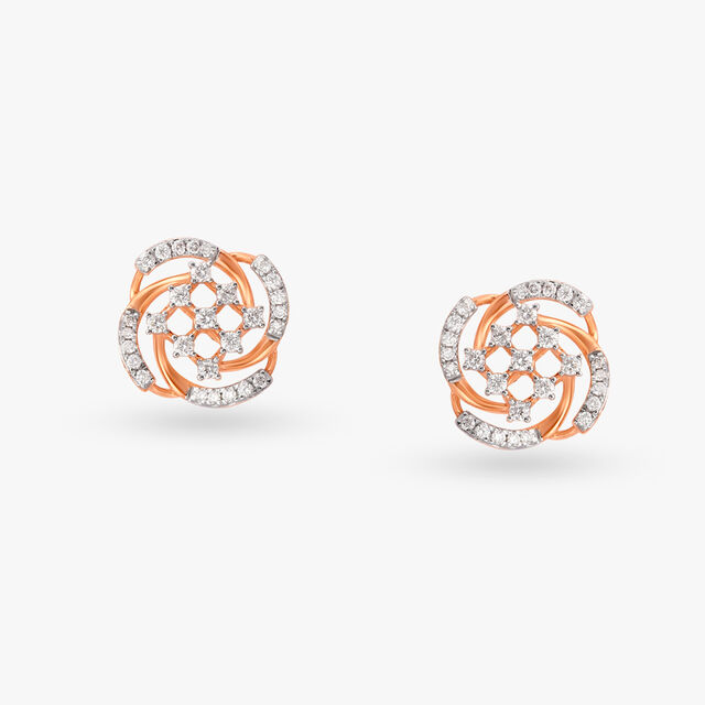 Entwined Splendour Diamond Stud Earrings 