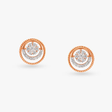 Vintage Vogue Diamond Stud Earrings