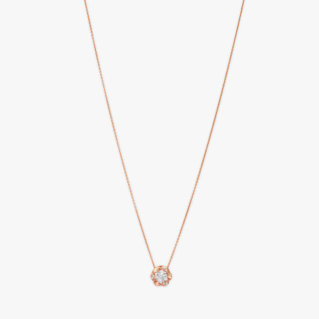 Floral Whirl Diamond Pendant with Chain and Earrings Set 2