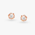 Floral Whirl Diamond Pendant with Chain and Earrings Set 4