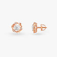 Floral Whirl Diamond Pendant with Chain and Earrings Set 5