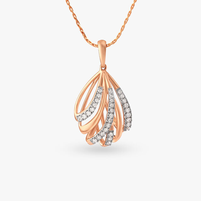 Shimmering Eclectic Diamond Pendant and Earrings Set 3