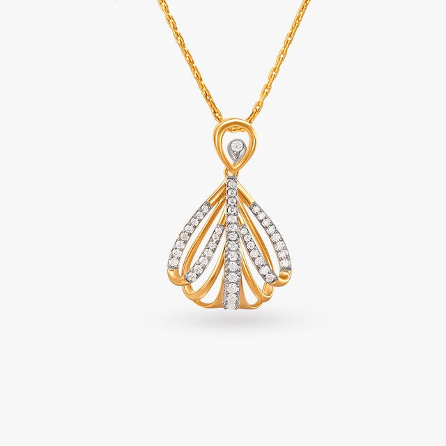 Sunlit Grace Diamond Pendant and Earrings Set 2