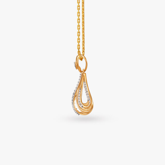Sunlit Grace Diamond Pendant and Earrings Set 3