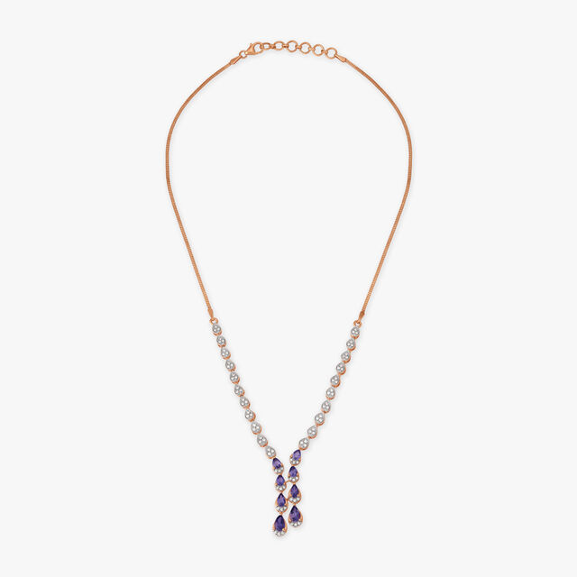 Classy Lariat Diamond Necklace Set 2