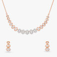 Enticing Contemporary Diamond Necklace Set 