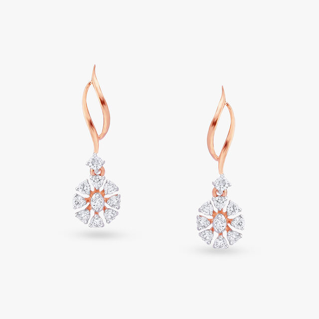 Graceful Diamond Drop Earrings 