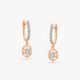 Geometric Diamond Drop Earrings 