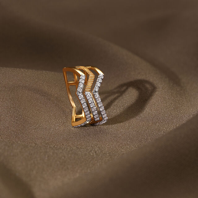 Sharp Stacked Diamond Ring 